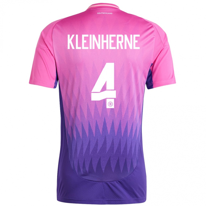 Kids Football Germany Sophia Kleinherne #4 Pink Purple Away Jersey 24-26 T-Shirt Nz