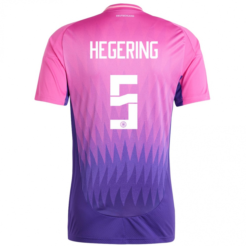 Kids Football Germany Marina Hegering #5 Pink Purple Away Jersey 24-26 T-Shirt Nz