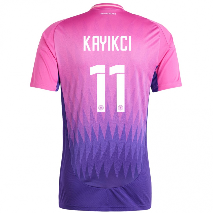 Kids Football Germany Hasret Kayikci #11 Pink Purple Away Jersey 24-26 T-Shirt Nz