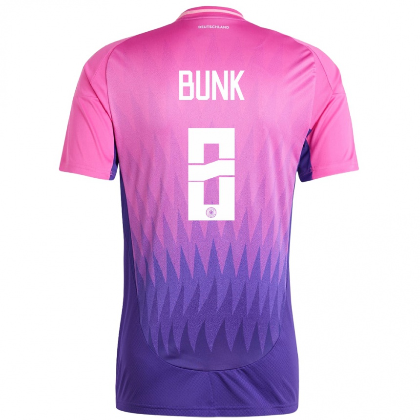 Kids Football Germany Daniel Bunk #8 Pink Purple Away Jersey 24-26 T-Shirt Nz