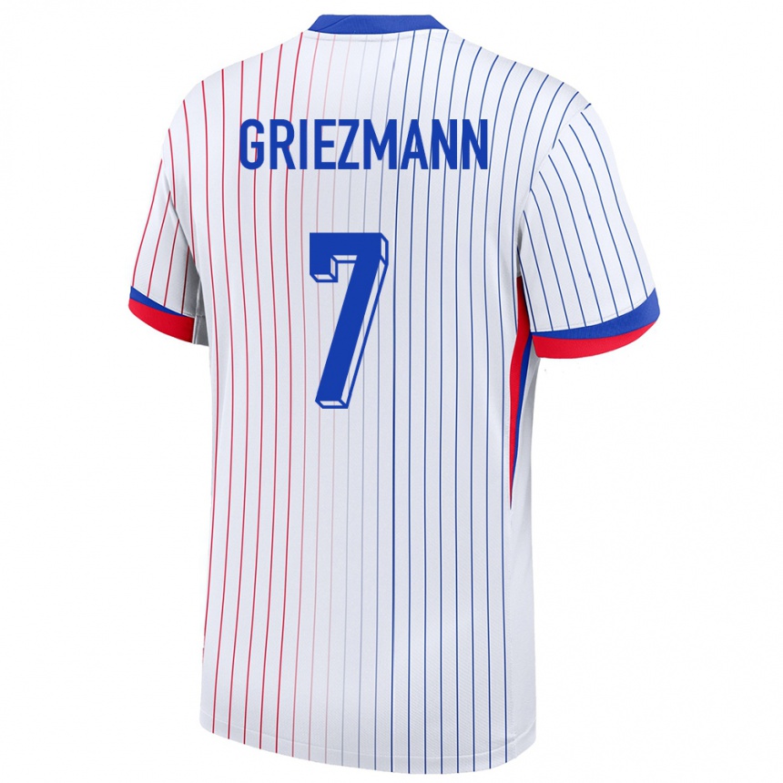 Kids Football France Antoine Griezmann #7 White Away Jersey 24-26 T-Shirt Nz