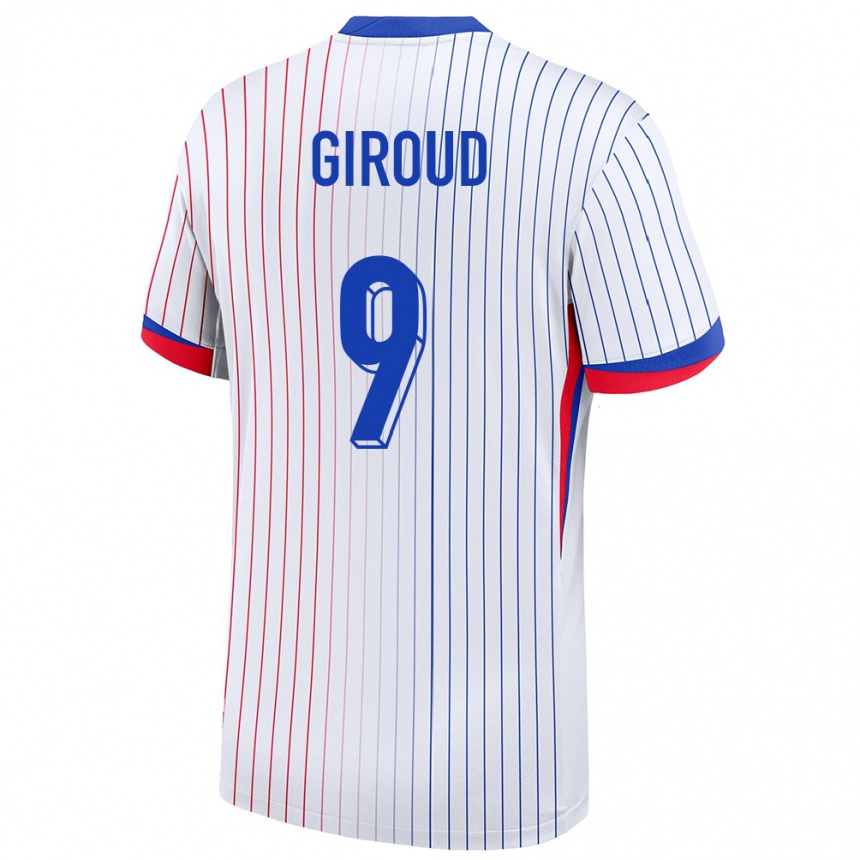 Kids Football France Olivier Giroud #9 White Away Jersey 24-26 T-Shirt Nz