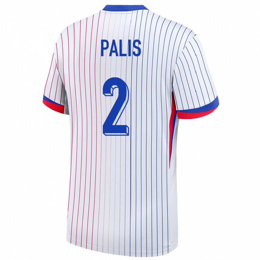 Kids Football France Ella Palis #2 White Away Jersey 24-26 T-Shirt Nz