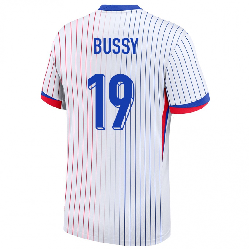 Kids Football France Kessya Bussy #19 White Away Jersey 24-26 T-Shirt Nz