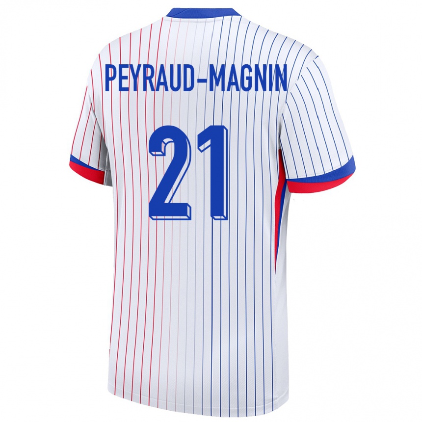 Kids Football France Pauline Peyraud Magnin #21 White Away Jersey 24-26 T-Shirt Nz