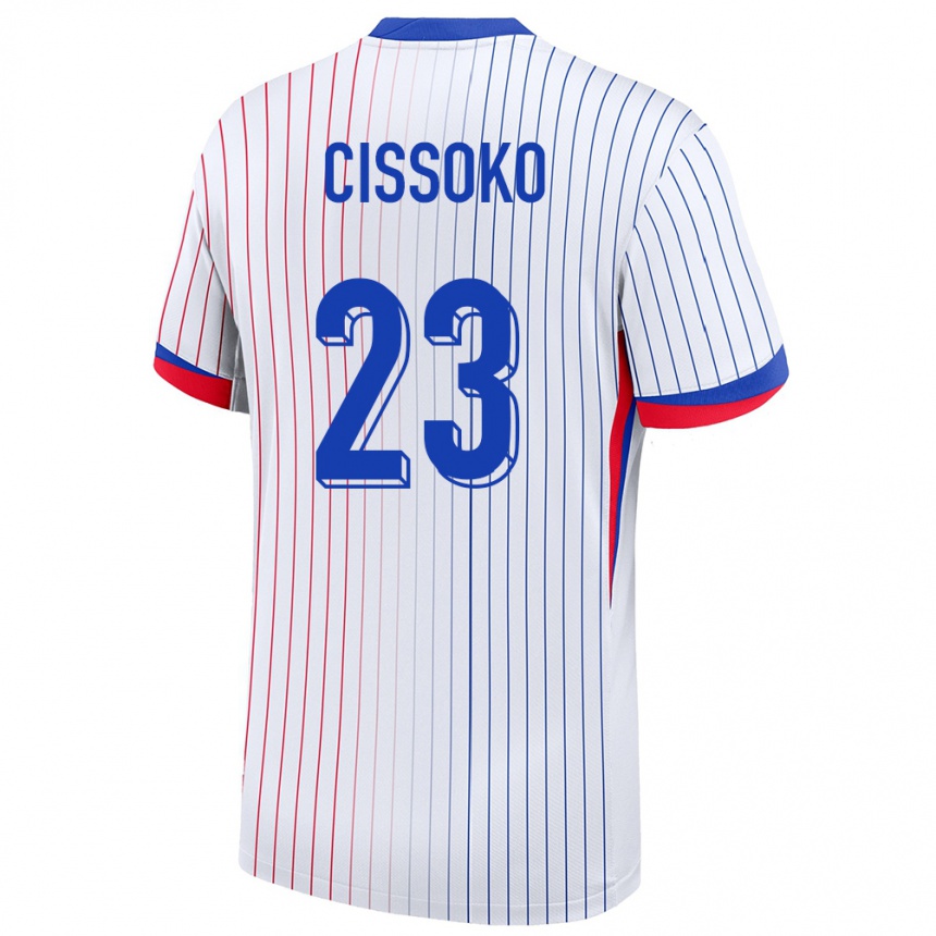 Kids Football France Hawa Cissoko #23 White Away Jersey 24-26 T-Shirt Nz