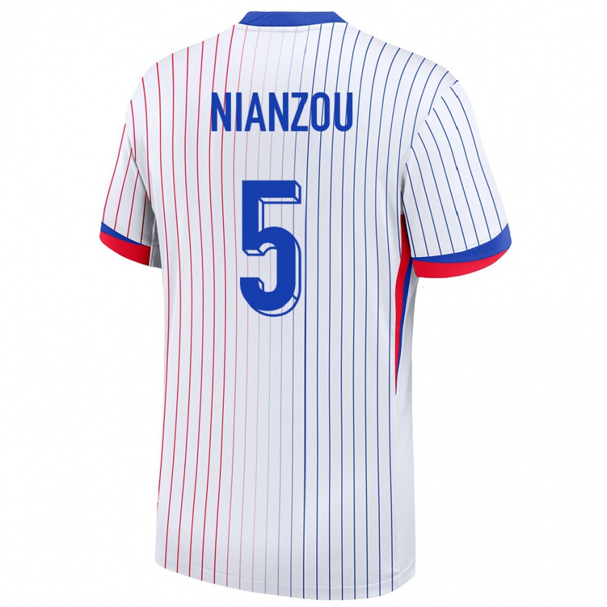 Kids Football France Tanguy Nianzou #5 White Away Jersey 24-26 T-Shirt Nz