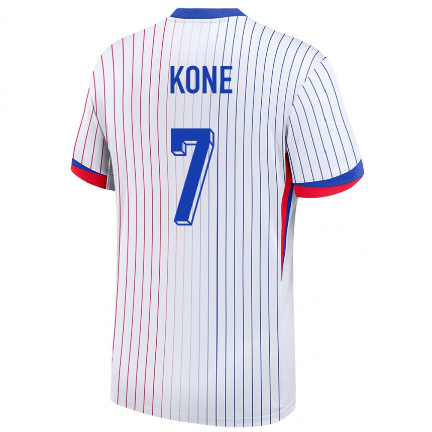 Kids Football France Kouadio Kone #7 White Away Jersey 24-26 T-Shirt Nz