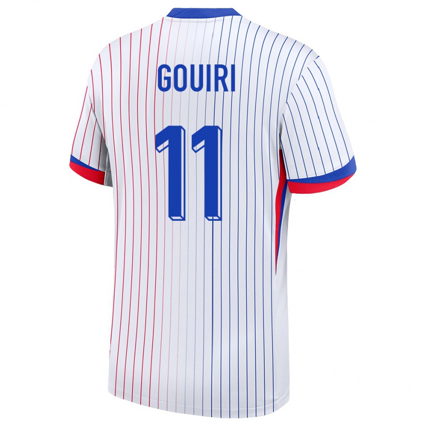 Kids Football France Amine Gouiri #11 White Away Jersey 24-26 T-Shirt Nz