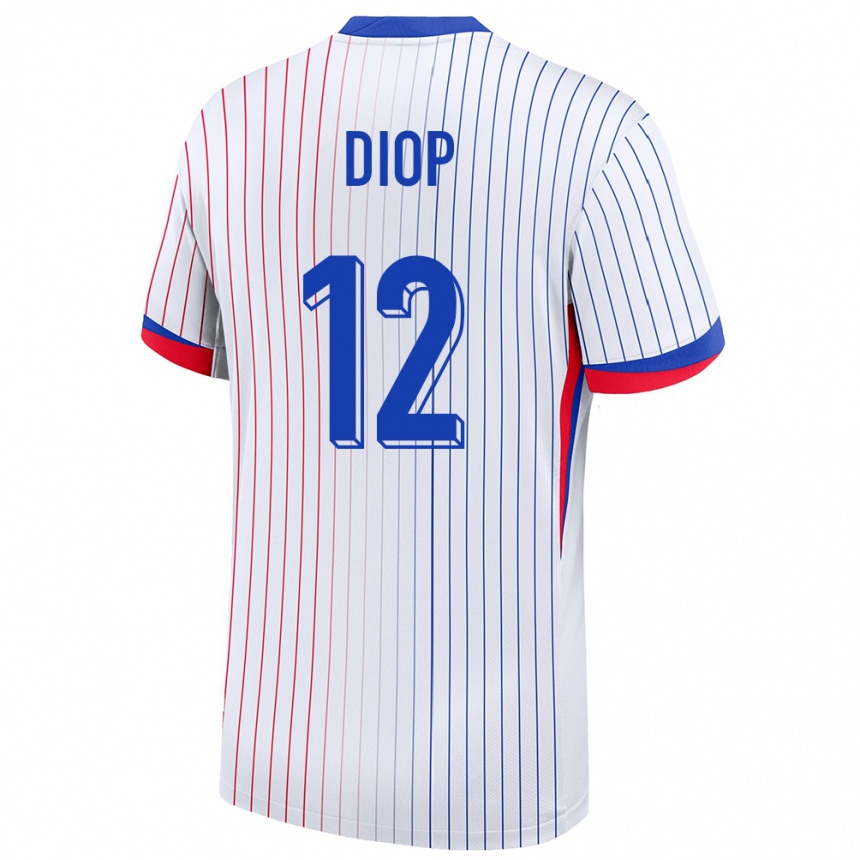 Kids Football France Sofiane Diop #12 White Away Jersey 24-26 T-Shirt Nz