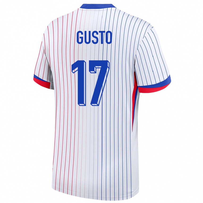 Kids Football France Malo Gusto #17 White Away Jersey 24-26 T-Shirt Nz