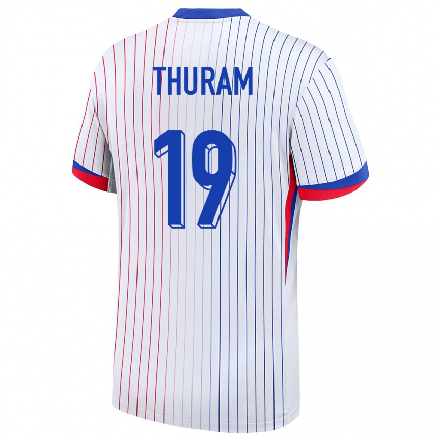 Kids Football France Khephren Thuram #19 White Away Jersey 24-26 T-Shirt Nz