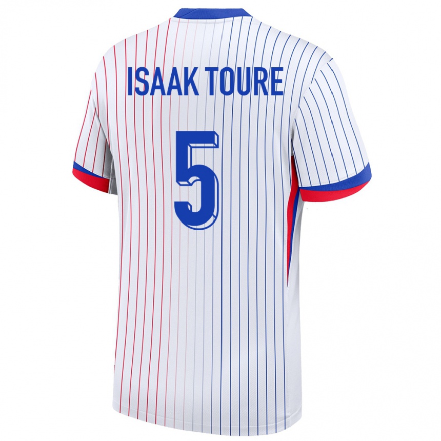 Kids Football France Souleymane Isaak Toure #5 White Away Jersey 24-26 T-Shirt Nz