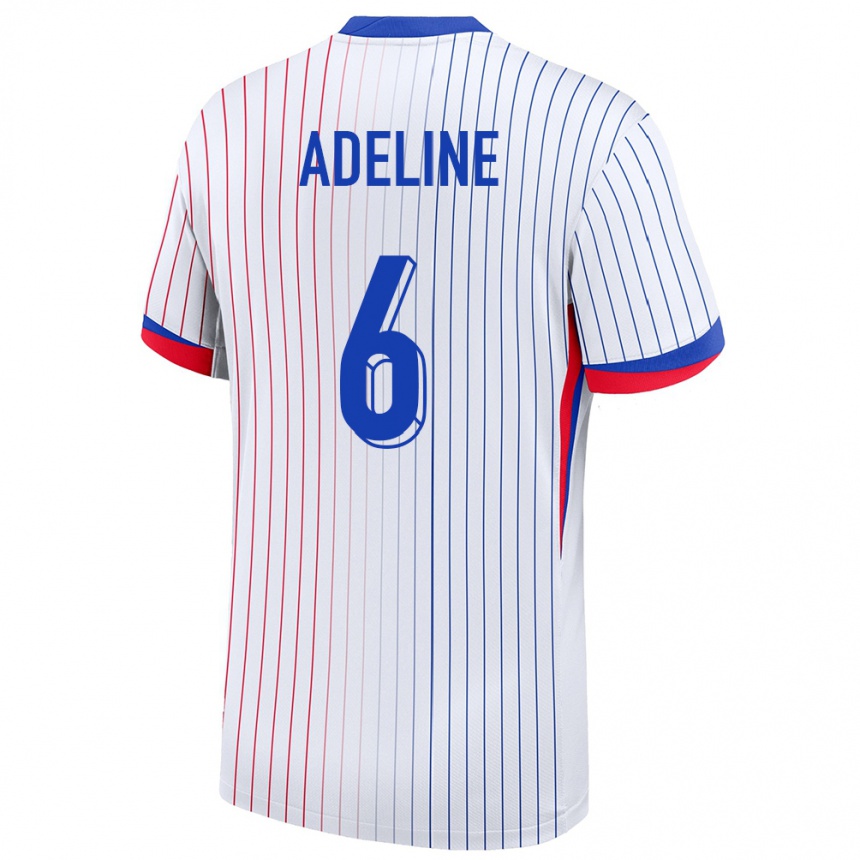 Kids Football France Martin Adeline #6 White Away Jersey 24-26 T-Shirt Nz