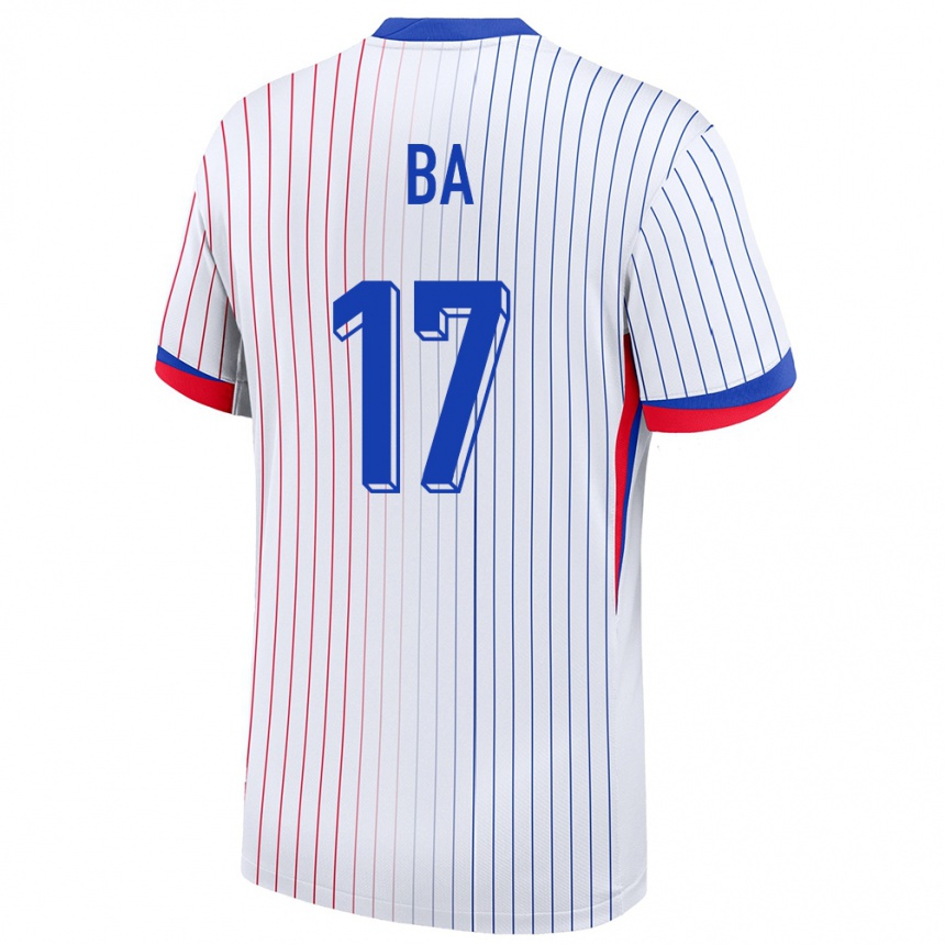 Kids Football France Abdoullah Ba #17 White Away Jersey 24-26 T-Shirt Nz