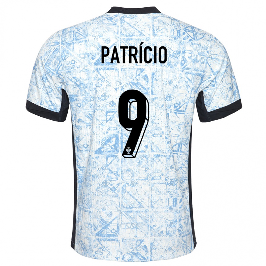 Kids Football Portugal Nuno Patricio #9 Cream Blue Away Jersey 24-26 T-Shirt Nz