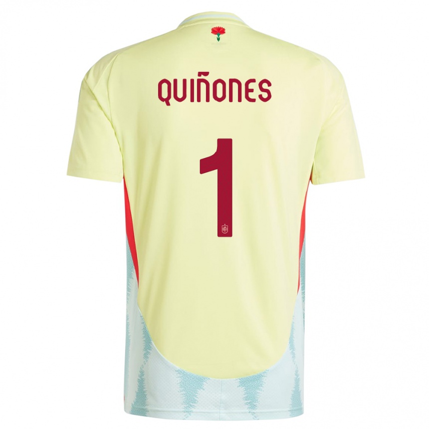 Kids Football Spain Mariasun Quinones #1 Yellow Away Jersey 24-26 T-Shirt Nz