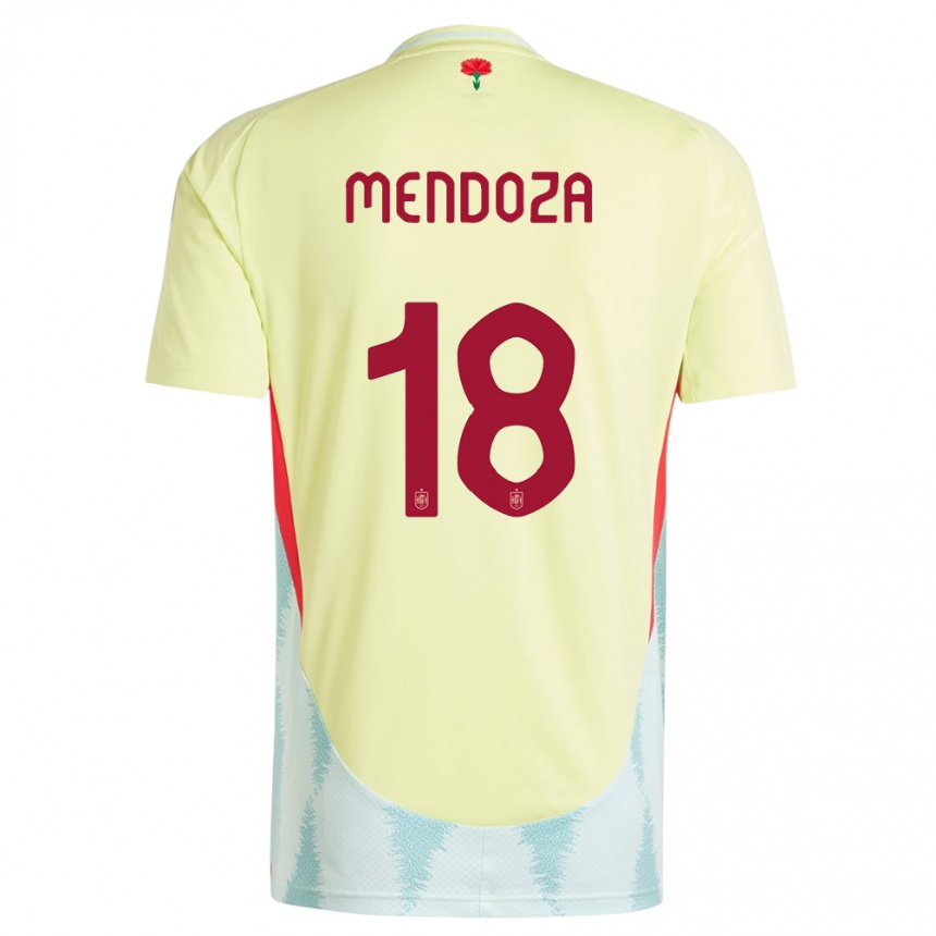 Kids Football Spain Rodrigo Mendoza #18 Yellow Away Jersey 24-26 T-Shirt Nz