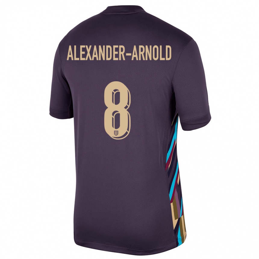 Kids Football England Trent Alexander-Arnold #8 Dark Raisin Away Jersey 24-26 T-Shirt Nz