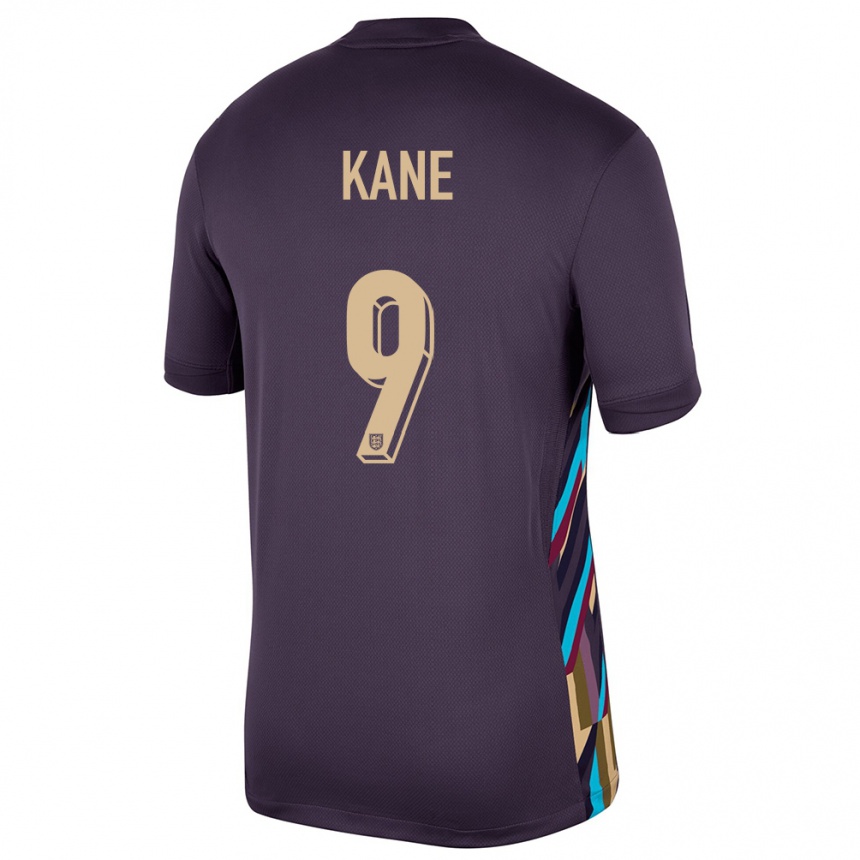 Kids Football England Harry Kane #9 Dark Raisin Away Jersey 24-26 T-Shirt Nz