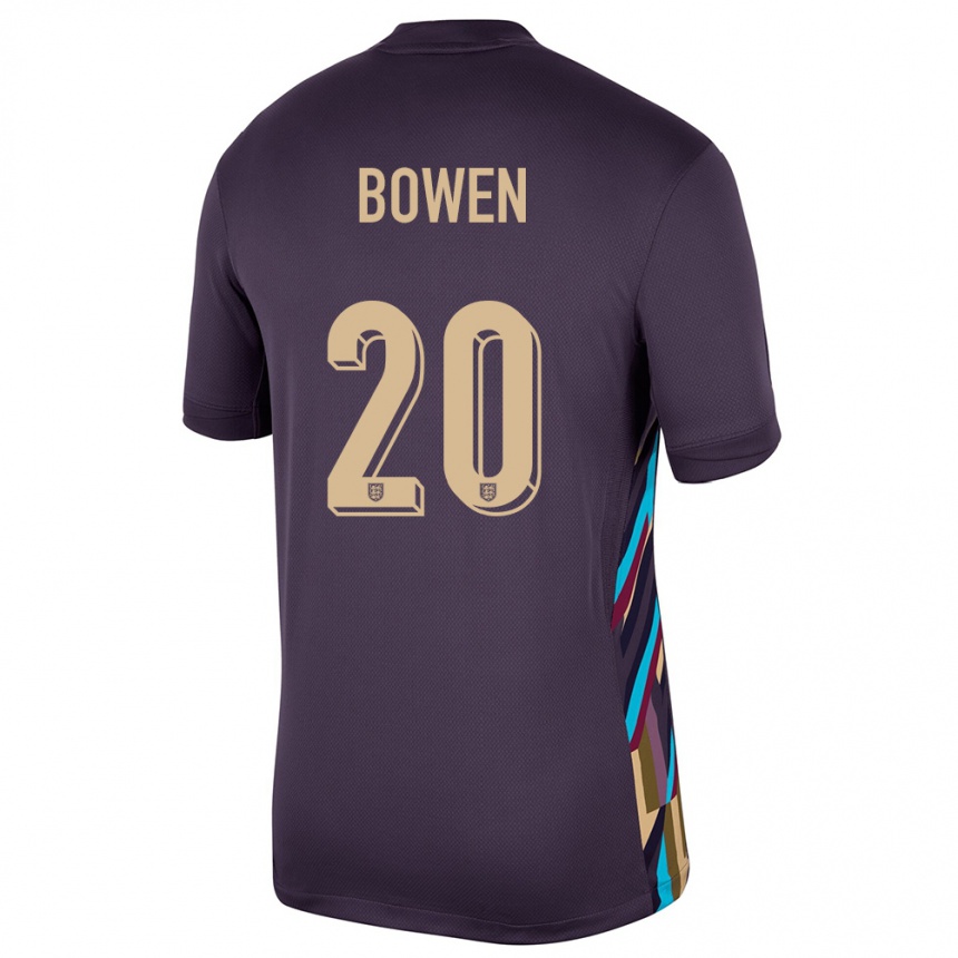 Kids Football England Jarrod Bowen #20 Dark Raisin Away Jersey 24-26 T-Shirt Nz