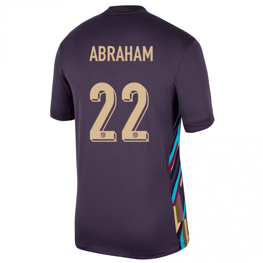 Kids Football England Tammy Abraham #22 Dark Raisin Away Jersey 24-26 T-Shirt Nz