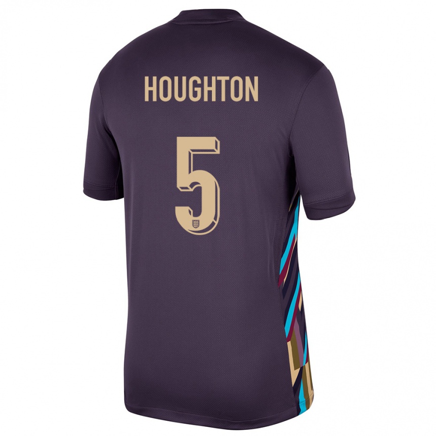 Kids Football England Steph Houghton #5 Dark Raisin Away Jersey 24-26 T-Shirt Nz