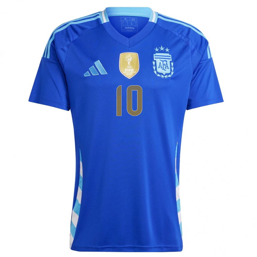 Kids Football Argentina Lionel Messi #10 Blue Away Jersey 24-26 T-Shirt Nz