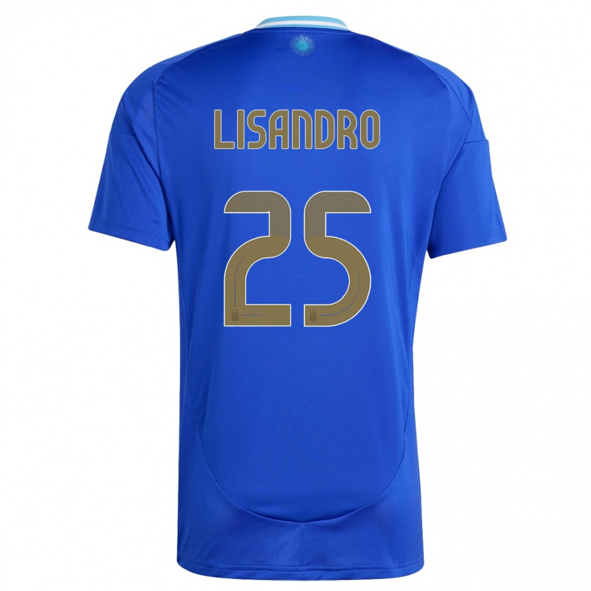 Kids Football Argentina Lisandro Martinez #25 Blue Away Jersey 24-26 T-Shirt Nz