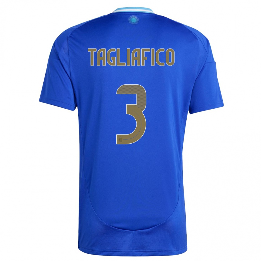 Kids Football Argentina Nicolas Tagliafico #3 Blue Away Jersey 24-26 T-Shirt Nz