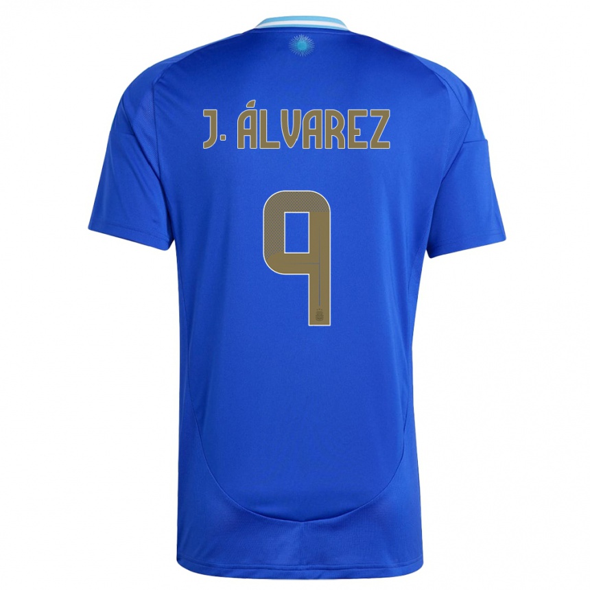 Kids Football Argentina Julian Alvarez #9 Blue Away Jersey 24-26 T-Shirt Nz