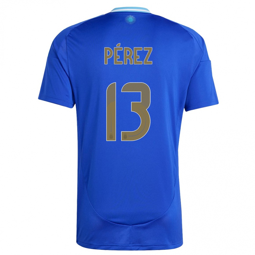 Kids Football Argentina Nehuen Perez #13 Blue Away Jersey 24-26 T-Shirt Nz