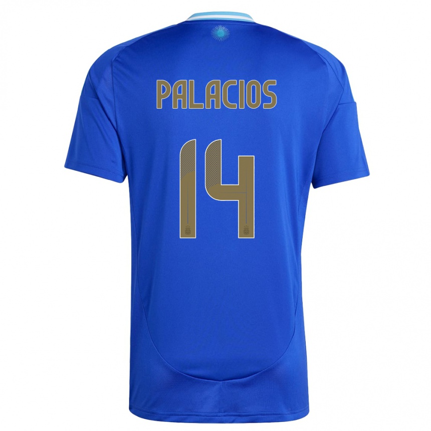 Kids Football Argentina Exequiel Palacios #14 Blue Away Jersey 24-26 T-Shirt Nz