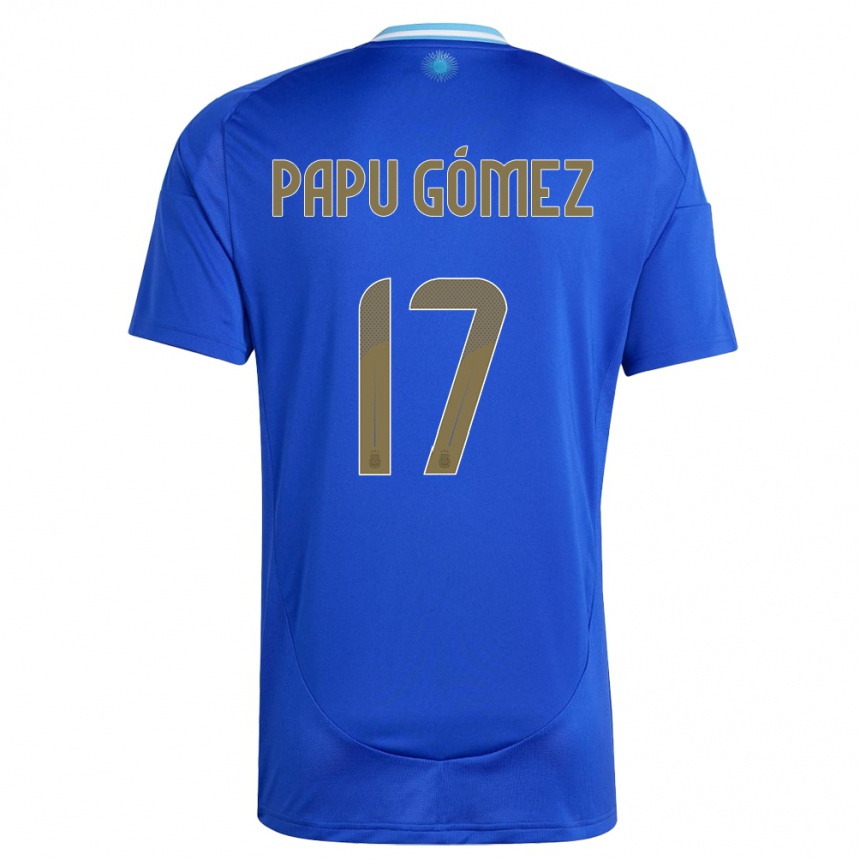 Kids Football Argentina Papu Gomez #17 Blue Away Jersey 24-26 T-Shirt Nz