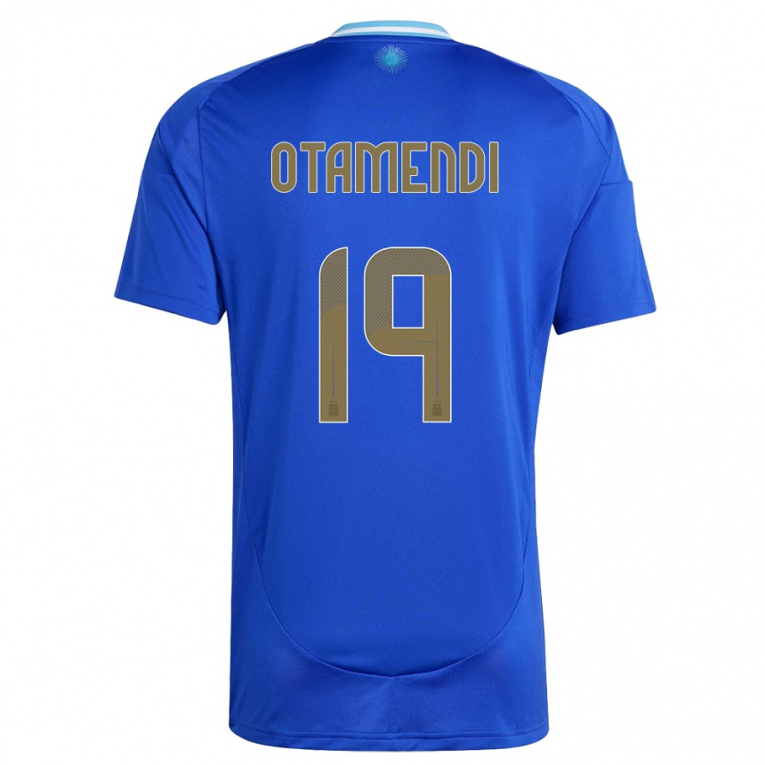 Kids Football Argentina Nicolas Otamendi #19 Blue Away Jersey 24-26 T-Shirt Nz