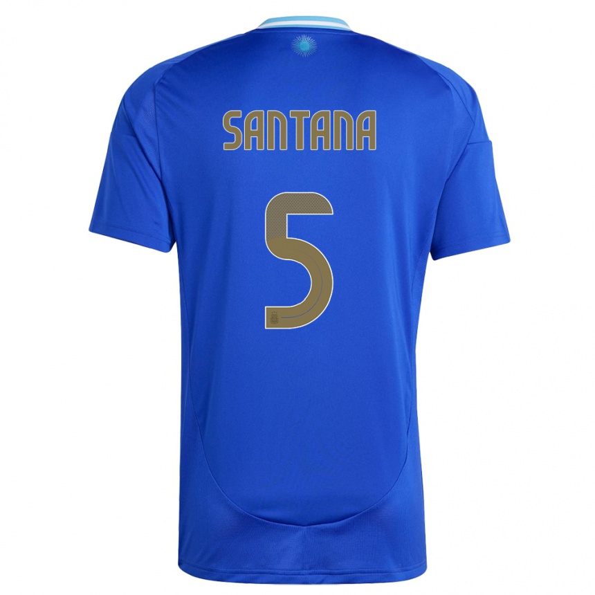 Kids Football Argentina Vanesa Santana #5 Blue Away Jersey 24-26 T-Shirt Nz