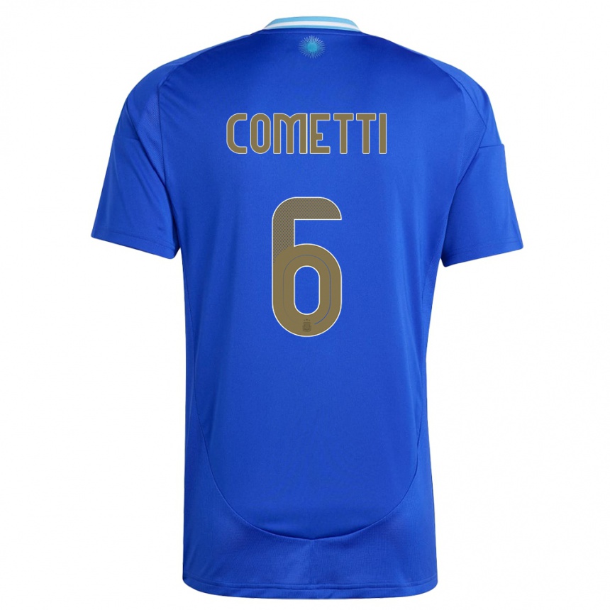 Kids Football Argentina Aldana Cometti #6 Blue Away Jersey 24-26 T-Shirt Nz