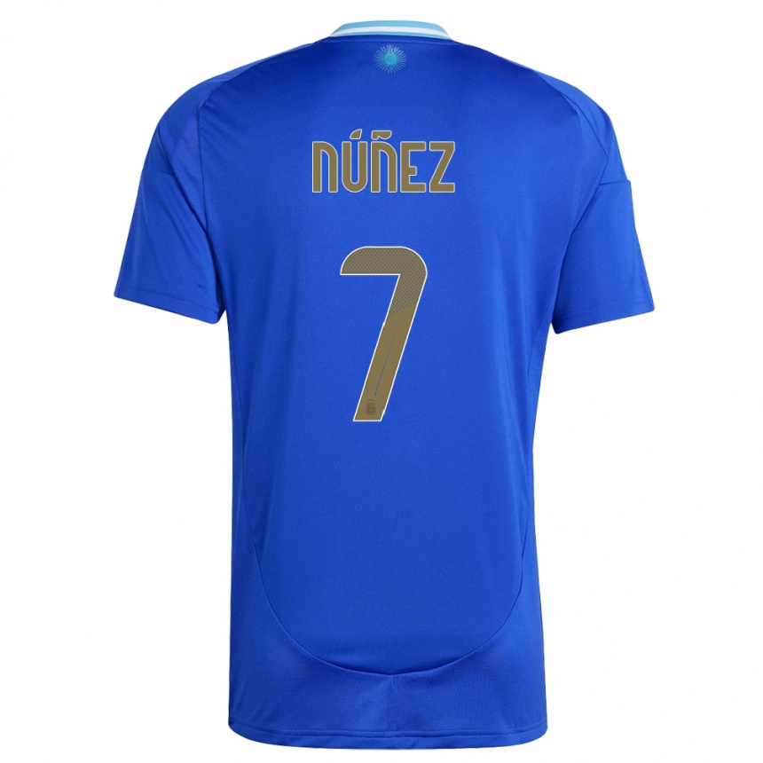 Kids Football Argentina Romina Nunez #7 Blue Away Jersey 24-26 T-Shirt Nz