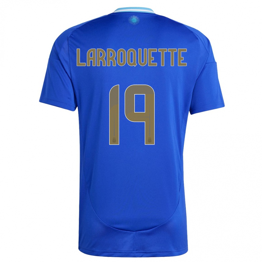 Kids Football Argentina Mariana Larroquette #19 Blue Away Jersey 24-26 T-Shirt Nz