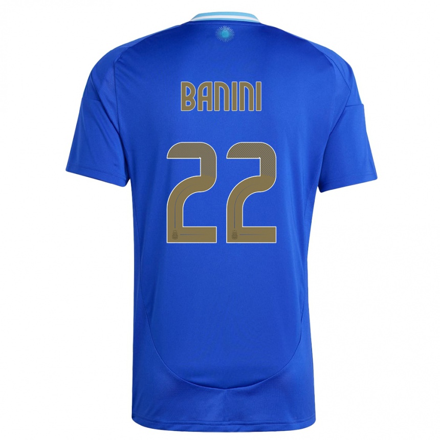 Kids Football Argentina Estefania Banini #22 Blue Away Jersey 24-26 T-Shirt Nz