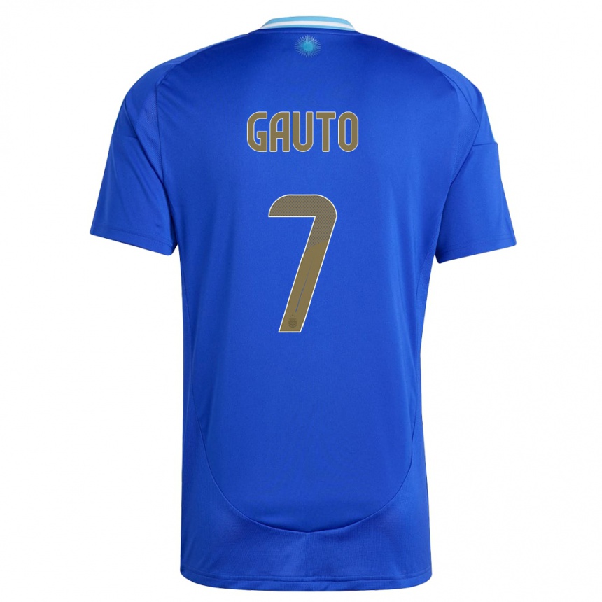 Kids Football Argentina Juan Gauto #7 Blue Away Jersey 24-26 T-Shirt Nz