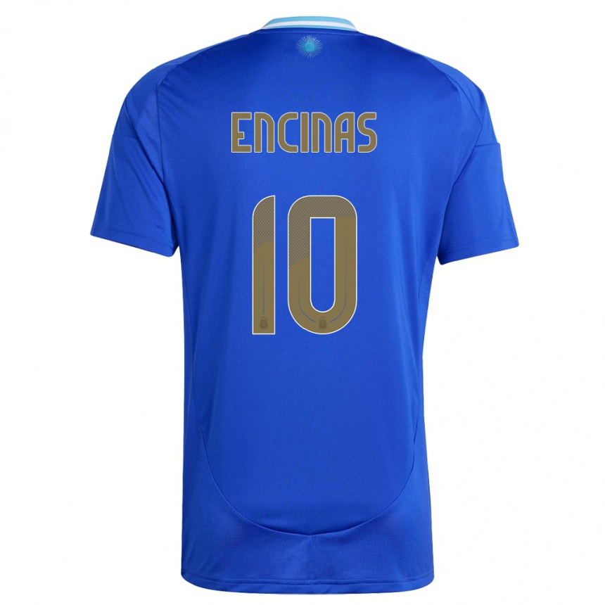 Kids Football Argentina Axel Encinas #10 Blue Away Jersey 24-26 T-Shirt Nz