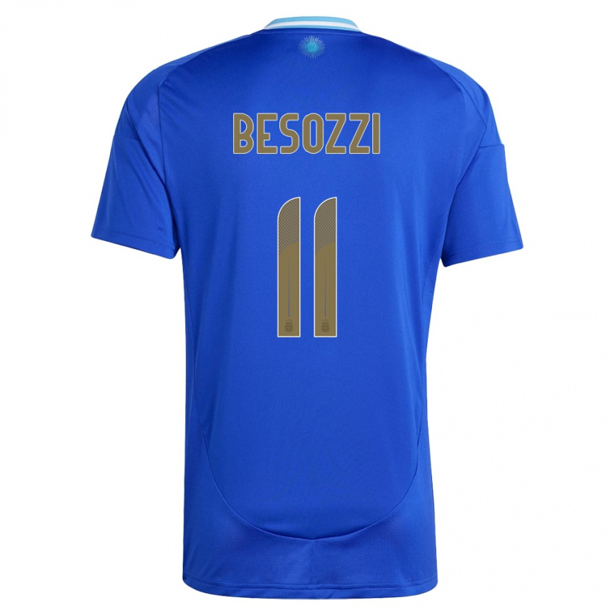 Kids Football Argentina Lucas Besozzi #11 Blue Away Jersey 24-26 T-Shirt Nz