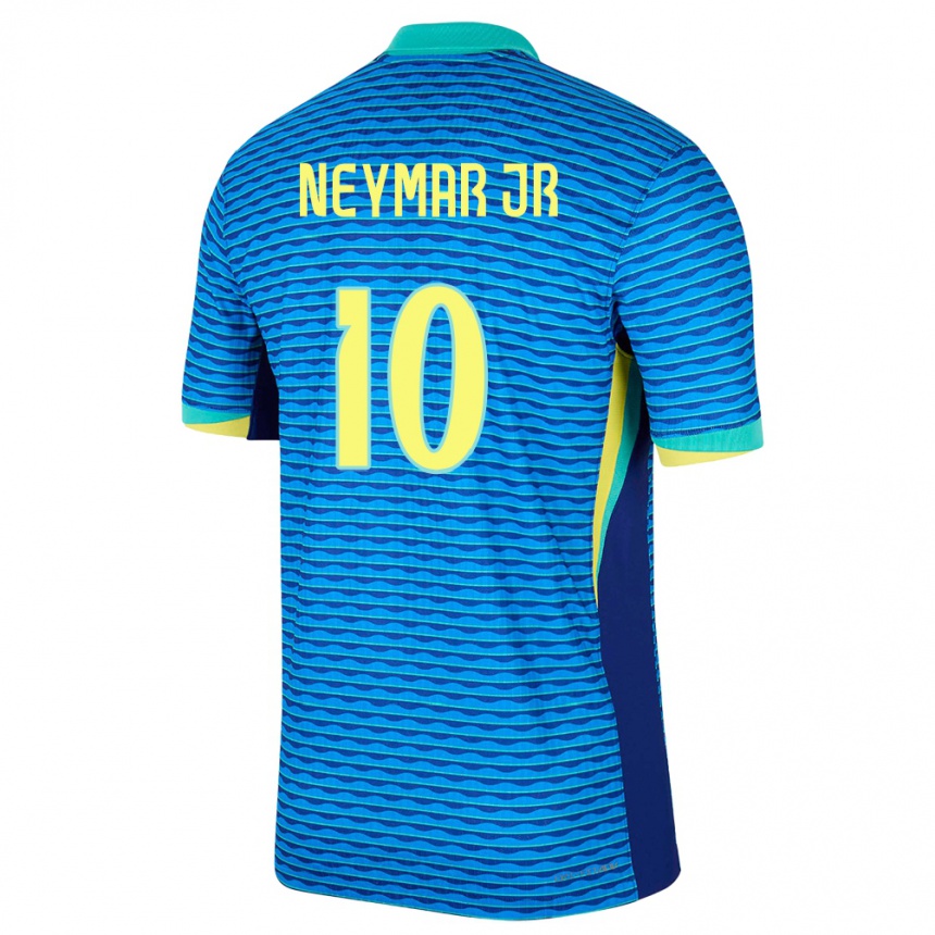 Kids Football Brazil Neymar #10 Blue Away Jersey 24-26 T-Shirt Nz