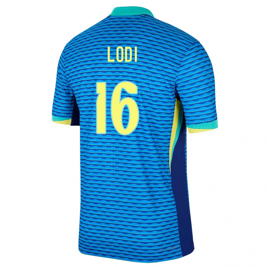 Kids Football Brazil Renan Lodi #16 Blue Away Jersey 24-26 T-Shirt Nz