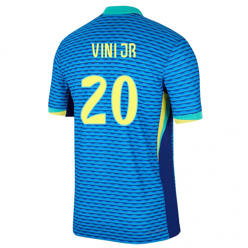 Kids Football Brazil Vinicius Junior #20 Blue Away Jersey 24-26 T-Shirt Nz