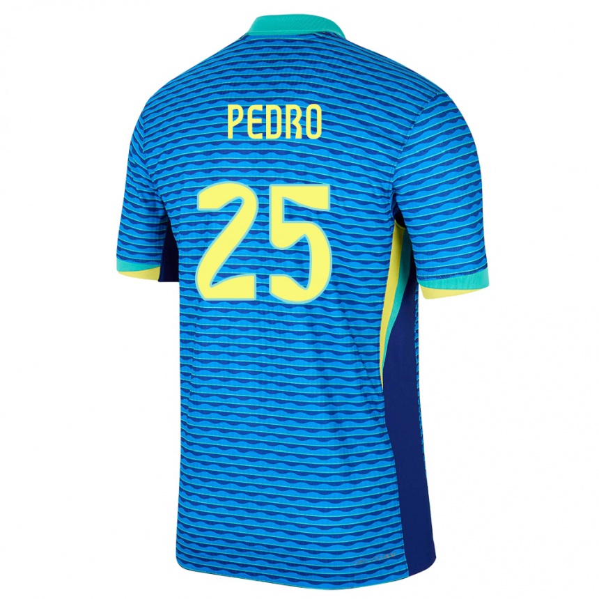 Kids Football Brazil Pedro #25 Blue Away Jersey 24-26 T-Shirt Nz