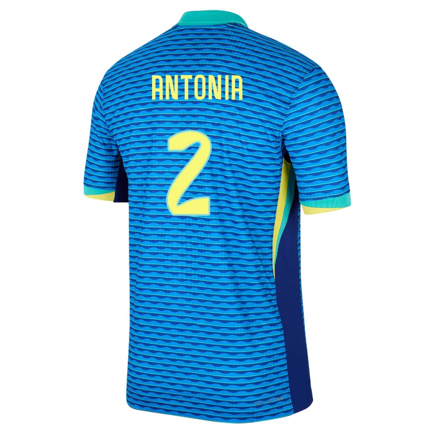 Kids Football Brazil Antonia #2 Blue Away Jersey 24-26 T-Shirt Nz