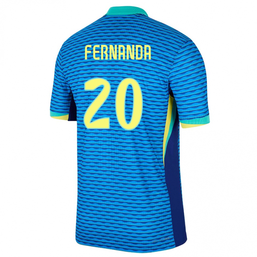 Kids Football Brazil Fernanda Palermo #20 Blue Away Jersey 24-26 T-Shirt Nz