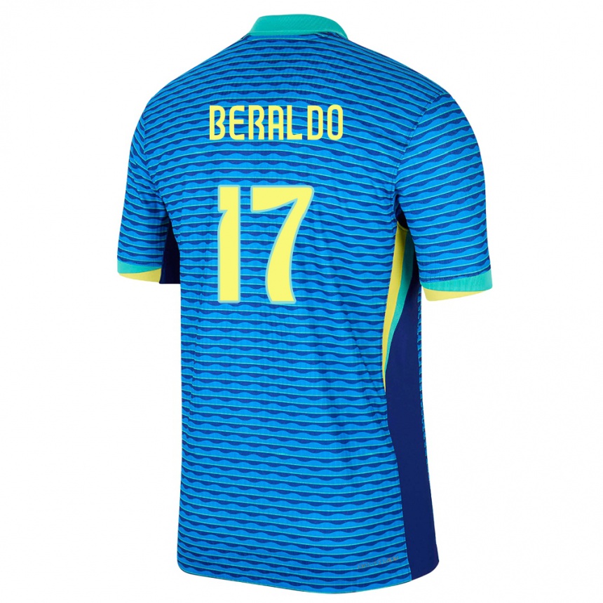 Kids Football Brazil Lucas Beraldo #17 Blue Away Jersey 24-26 T-Shirt Nz